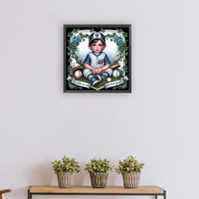 Load image into Gallery viewer, Diamond Painting - Full Round - baseball boy (30*30CM)