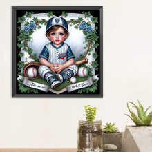 Load image into Gallery viewer, Diamond Painting - Full Round - baseball boy (30*30CM)