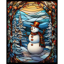 Load image into Gallery viewer, AB Diamond Painting - Full Round - Snowman glass art (40*50CM)