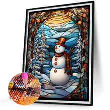 Load image into Gallery viewer, AB Diamond Painting - Full Round - Snowman glass art (40*50CM)