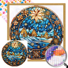 Load image into Gallery viewer, AB Diamond Painting - Full Round - Snow town glass art (40*40CM)
