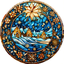 Load image into Gallery viewer, AB Diamond Painting - Full Round - Snow town glass art (40*40CM)