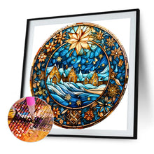 Load image into Gallery viewer, AB Diamond Painting - Full Round - Snow town glass art (40*40CM)