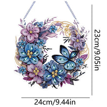 Load image into Gallery viewer, Special Shaped Diamond Art Painting Flower Wreath Hanging Sign for Door Decor
