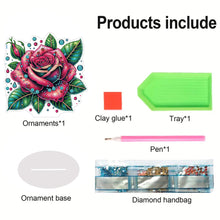 Load image into Gallery viewer, Flower Special Shaped Diamond Painting Tabletop Ornaments Kit Home Table Decor