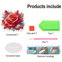 Load image into Gallery viewer, Flower Special Shaped Diamond Painting Tabletop Ornaments Kit Home Table Decor