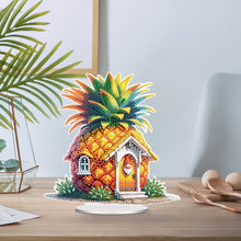 Load image into Gallery viewer, Acrylic Special Shaped Pineapple House Diamond Painting Desktop Ornaments Kit