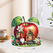 Load image into Gallery viewer, Acrylic Special Shaped Apple House Diamond Painting Desktop Art Ornaments Kit