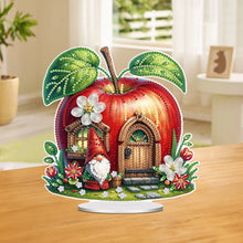 Load image into Gallery viewer, Acrylic Special Shaped Apple House Diamond Painting Desktop Art Ornaments Kit