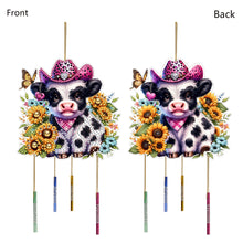 Load image into Gallery viewer, Double Sided Special Shaped Calf Diamond Art Painting Wind Bell Hanging Sign