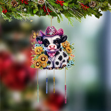 Load image into Gallery viewer, Double Sided Special Shaped Calf Diamond Art Painting Wind Bell Hanging Sign