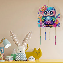 Load image into Gallery viewer, Double Sided Special Shaped Owl Diamond Art Painting Wind Bell Hanging Sign
