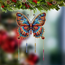 Load image into Gallery viewer, Double Sided Special Shape Butterfly Diamond Art Painting Wind Bell Hanging Sign