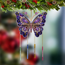Load image into Gallery viewer, Double Sided Special Shape Butterfly Diamond Art Painting Wind Bell Hanging Sign
