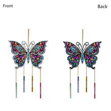 Load image into Gallery viewer, Double Sided Special Shape Butterfly Diamond Art Painting Wind Bell Hanging Sign