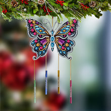 Load image into Gallery viewer, Double Sided Special Shape Butterfly Diamond Art Painting Wind Bell Hanging Sign