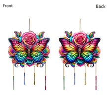 Load image into Gallery viewer, Double Sided Special Shape Butterfly Diamond Art Painting Wind Bell Hanging Sign