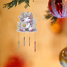Load image into Gallery viewer, Cartoon Diamond Art Sun Catcher Double Sided DIY Crystal Wind Chimes Pendant Kit
