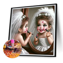 Load image into Gallery viewer, Diamond Painting - Full Round - girl with makeup (30*30CM)