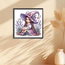 Load image into Gallery viewer, Diamond Painting - Full Round - lavender girl (30*30CM)