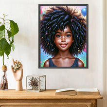 Load image into Gallery viewer, Diamond Painting - Full Round - afro girl (30*40CM)