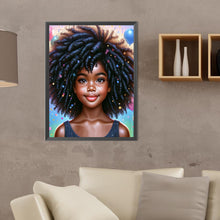Load image into Gallery viewer, Diamond Painting - Full Round - afro girl (30*40CM)