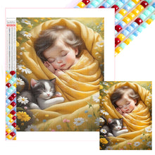 Load image into Gallery viewer, Diamond Painting - Full Square - girl sleeping (30*40CM)