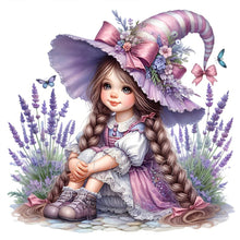 Load image into Gallery viewer, Diamond Painting - Full Square - lavender girl (30x30CM)