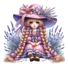 Load image into Gallery viewer, Diamond Painting - Full Square - lavender girl (30x30CM)