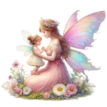 Load image into Gallery viewer, Diamond Painting - Full Round - Pink butterfly mother and daughter (30*30CM)