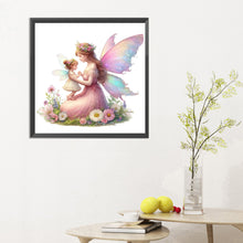Load image into Gallery viewer, Diamond Painting - Full Round - Pink butterfly mother and daughter (30*30CM)