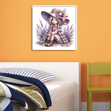 Load image into Gallery viewer, Diamond Painting - Full Round - lavender girl (30*30CM)