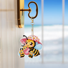 Load image into Gallery viewer, 6Pcs Acrylic Double Sided Animal Family Diamond Art Keyring for Beginners Adults