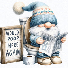 Load image into Gallery viewer, Diamond Painting - Full Round - Goblin reading newspaper in toilet (30*30CM)