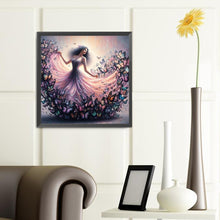 Load image into Gallery viewer, Diamond Painting - Full Round - butterfly skirt girl (40*40CM)