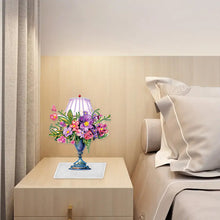 Load image into Gallery viewer, Flower Lamp Special Shaped Colorful Desktop Diamond Art Kits Bedroom Table Decor