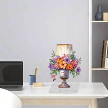 Load image into Gallery viewer, Flower Lamp Special Shaped Colorful Desktop Diamond Art Kits Bedroom Table Decor