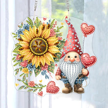 Load image into Gallery viewer, Acrylic Gnome Diamond Painting Home Decor Rhinestone Diamond Art Window Pendants