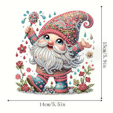 Load image into Gallery viewer, Acrylic Gnome Diamond Painting Home Decor Rhinestone Diamond Art Window Pendants