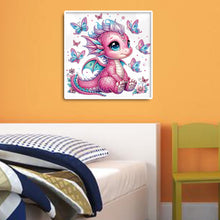 Load image into Gallery viewer, Diamond Painting - Partial Special Shaped - Butterflies and dragons (30*30CM)