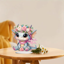 Load image into Gallery viewer, Acrylic Flower Sloth Parrot Cat Dragon Table Top Diamond Painting Ornament Kits