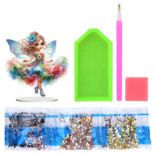 Load image into Gallery viewer, Acrylic Fairy Girl Desktop Diamond Art Kits Diamond Painting Tabletop Decoration