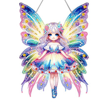 Load image into Gallery viewer, Butterfly Girl 5D DIY Diamond Painting Dots Pendant for Wall Window Decor