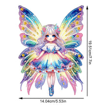 Load image into Gallery viewer, Butterfly Girl 5D DIY Diamond Painting Dots Pendant for Wall Window Decor