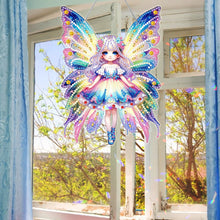 Load image into Gallery viewer, Butterfly Girl 5D DIY Diamond Painting Dots Pendant for Wall Window Decor
