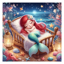 Load image into Gallery viewer, Diamond Painting - Full Round - Disney princess sleeping little mermaid (40*40CM)