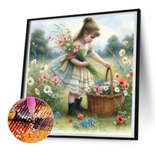 Load image into Gallery viewer, Diamond Painting - Full Round - flower girl (30*30CM)
