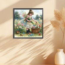 Load image into Gallery viewer, Diamond Painting - Full Round - flower girl (30*30CM)