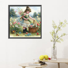 Load image into Gallery viewer, Diamond Painting - Full Round - flower girl (30*30CM)
