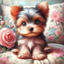 Load image into Gallery viewer, Diamond Painting - Full Round - Puppy Yorkshire Terrier (30*30CM)